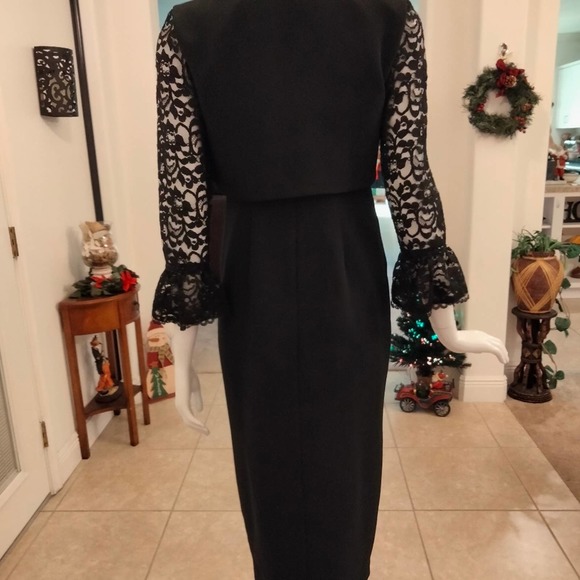 Black formal evening gown 6P - Picture 7 of 10